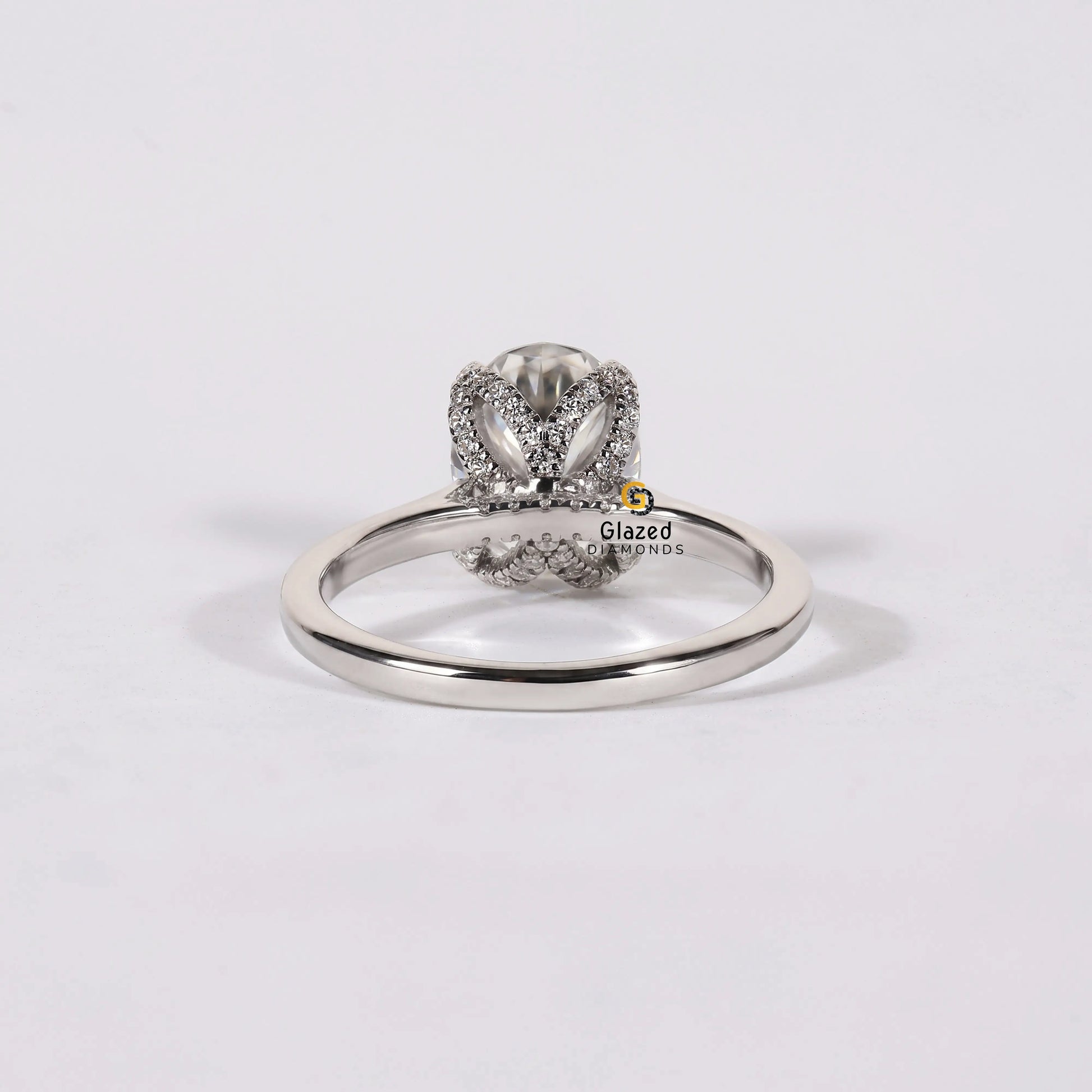 3CT Oval lab Grown Diamond Engagement Ring For Women