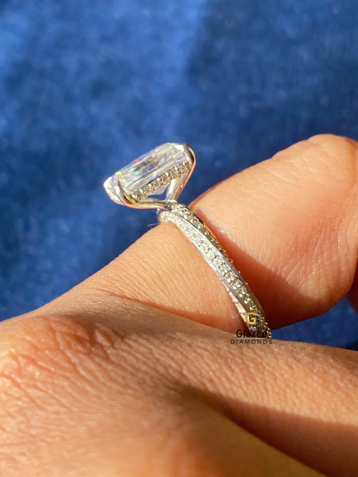 3Ct Radiant Moissanite Wedding Ring For Women