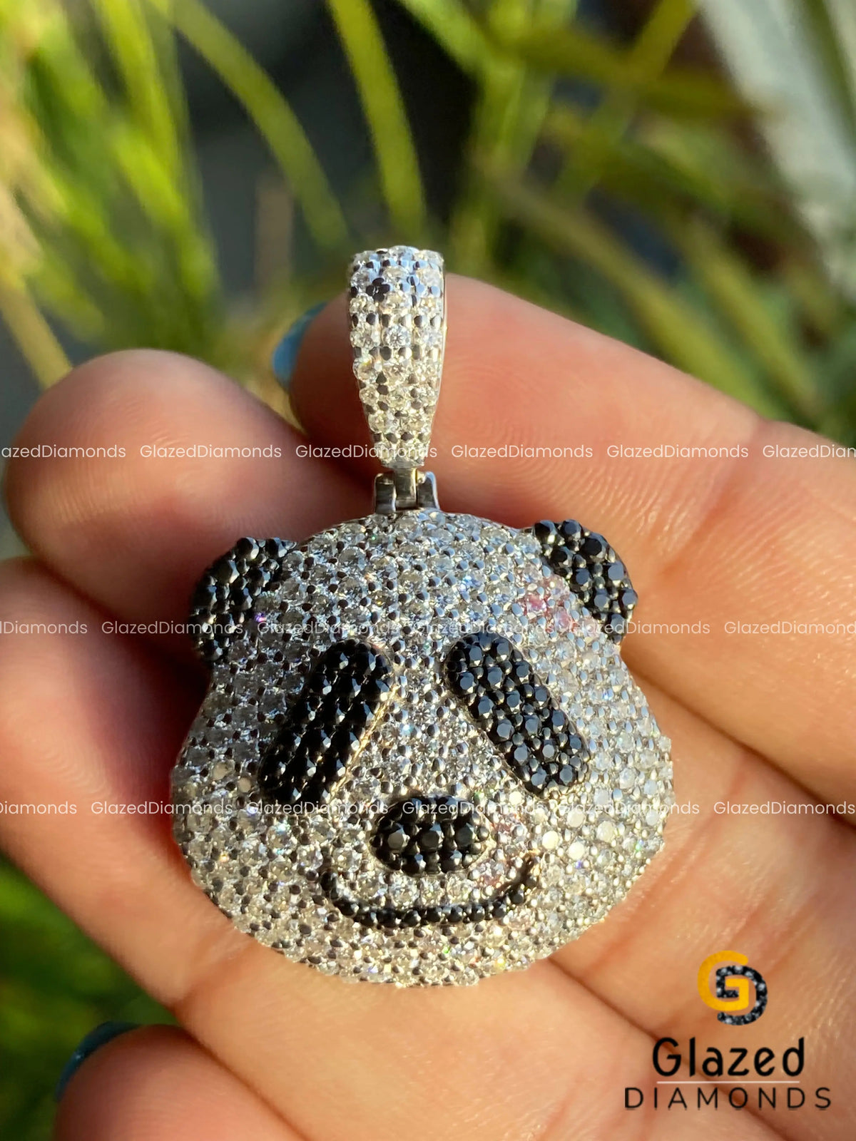 3D Panda Face VVS Black and White Diamond Hip Hop Pendant