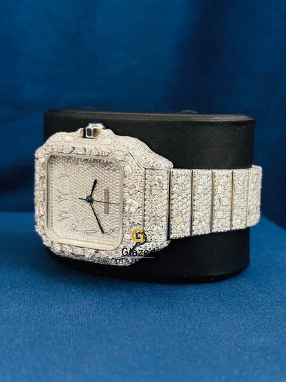 41MM Arabic Number Moissanite Multi Shape Hip Hop Watch