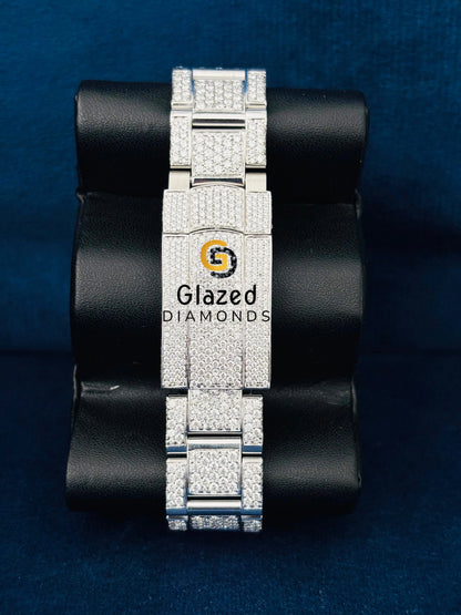 41MM Black Fully Ice Out Bezel Dial Moissanite Watch