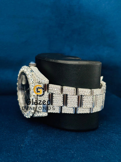 41MM Fully Ice Out Bezel Dial Moissanite Watch