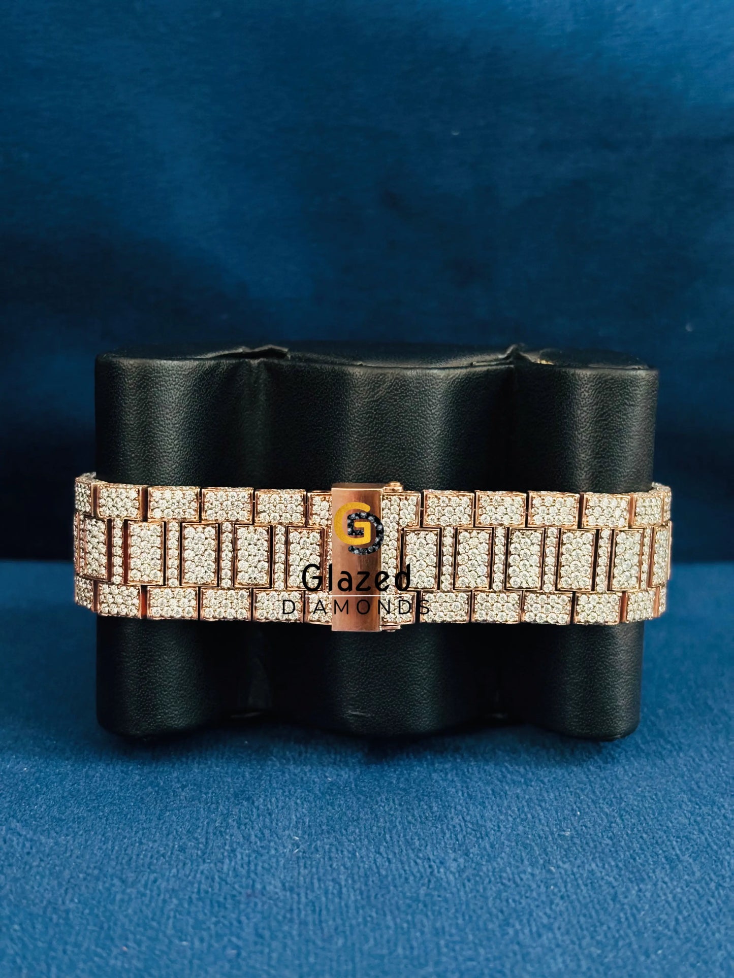 41MM Patek Philippe Moissanite Black Dial Watch for Men