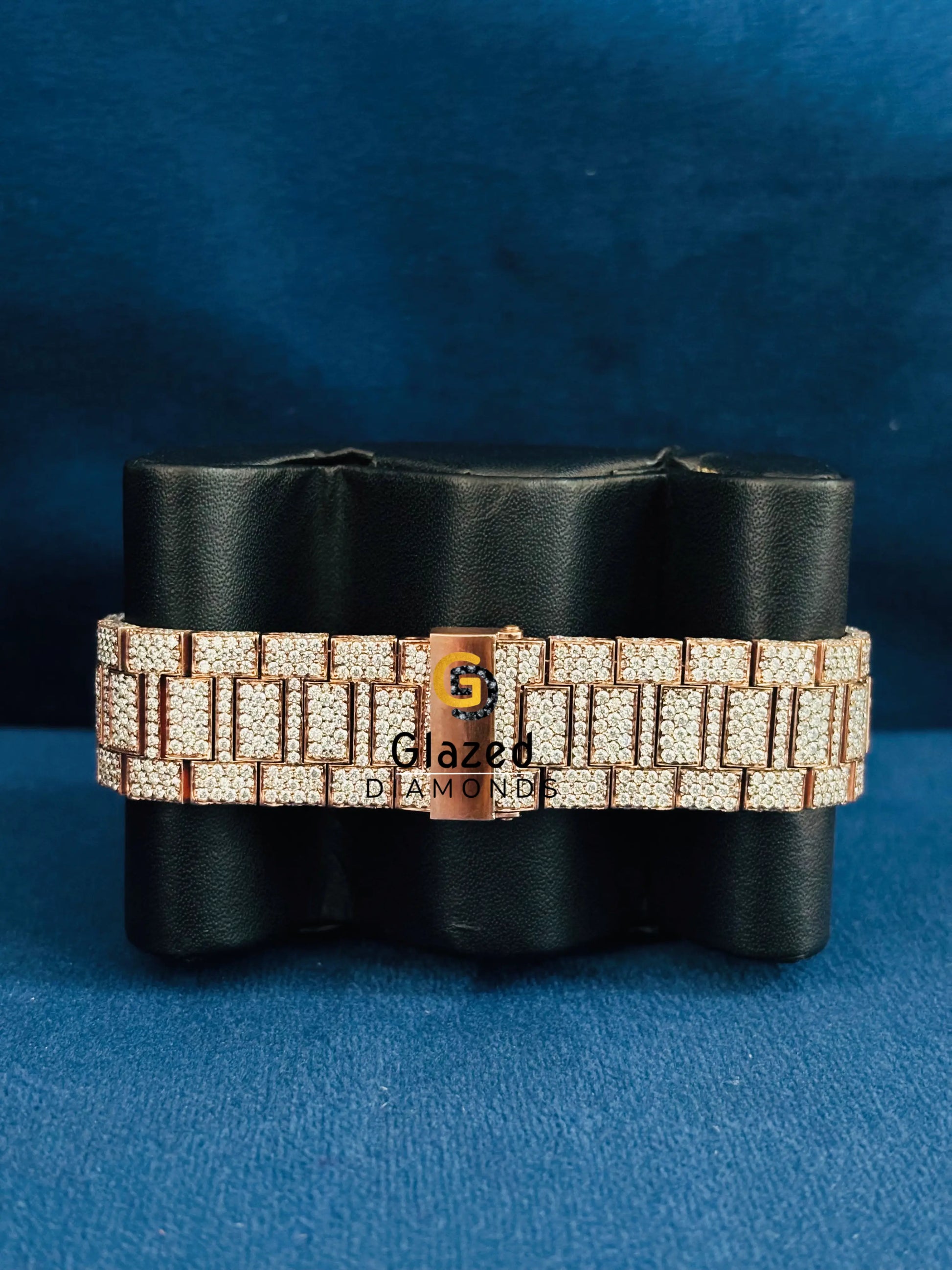 41MM Patek Philippe Moissanite Black Dial Watch for Men
