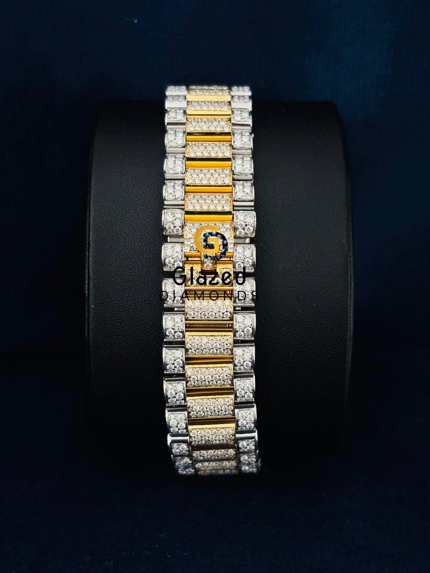 41MM Roman Number Iced Out Moissanite Watch
