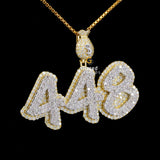 Hip Hop Style Custom 448 Number Moissanite Rapper Pendant