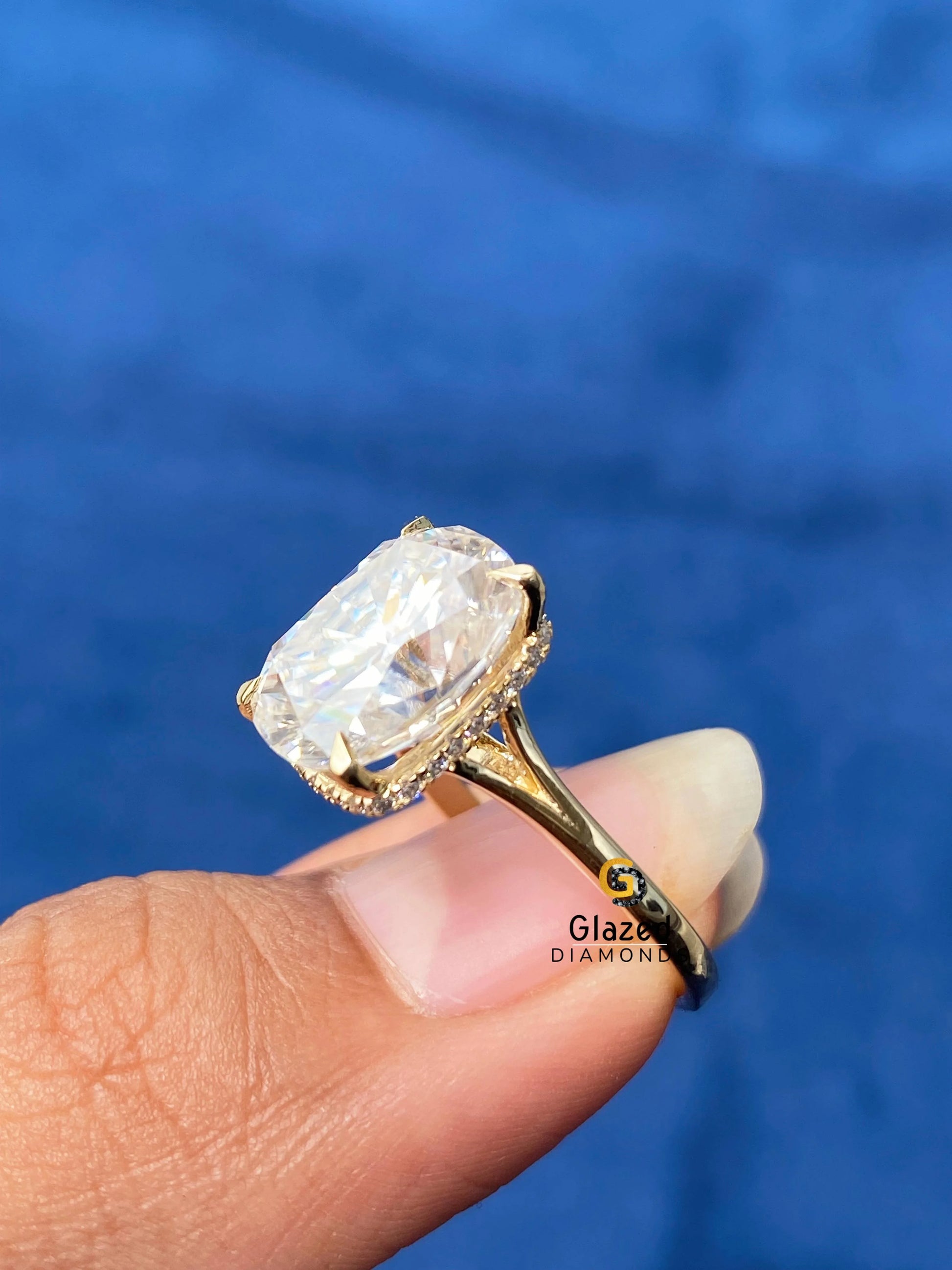 4CT Cushion Cut Wedding Ring