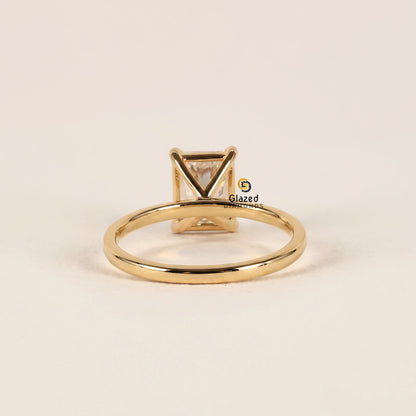 4CT Radiant Lab Diamond Wedding Ring