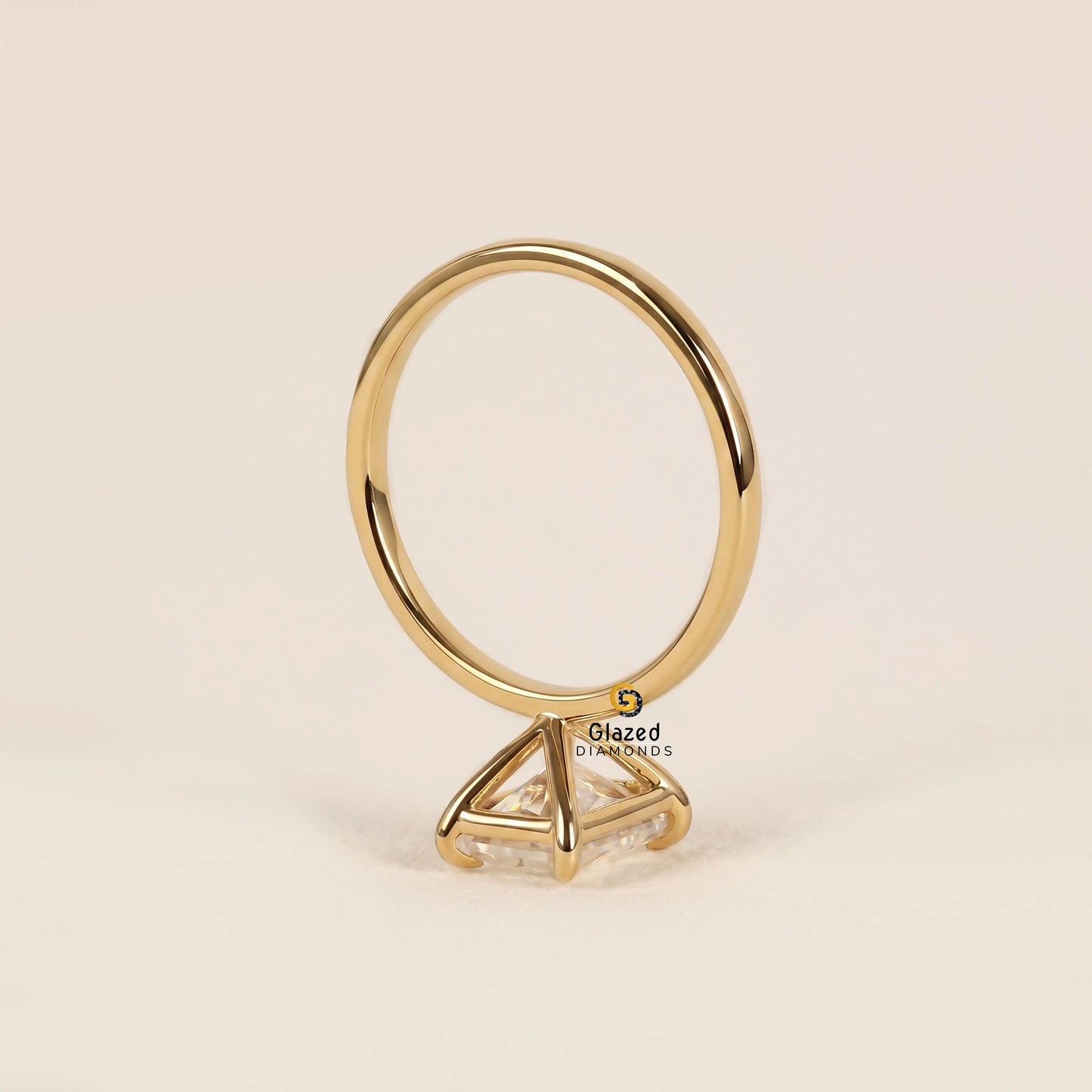 4CT Radiant Lab Grown Diamond Solitaire Wedding Ring For Women