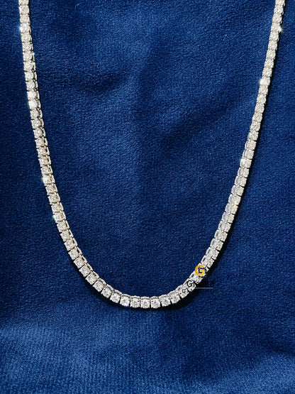 4MM Moissanite Tennis Chain/Bracelet Bundle 14K Gold