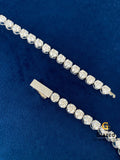 4MM Round Moissanite Tennis Link Hip Hop Chain