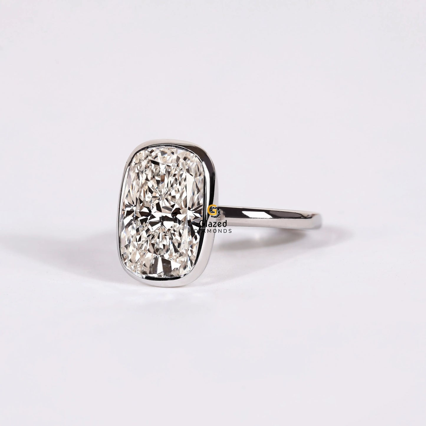 5CT Elongated Cushion Cut Wedding Ring