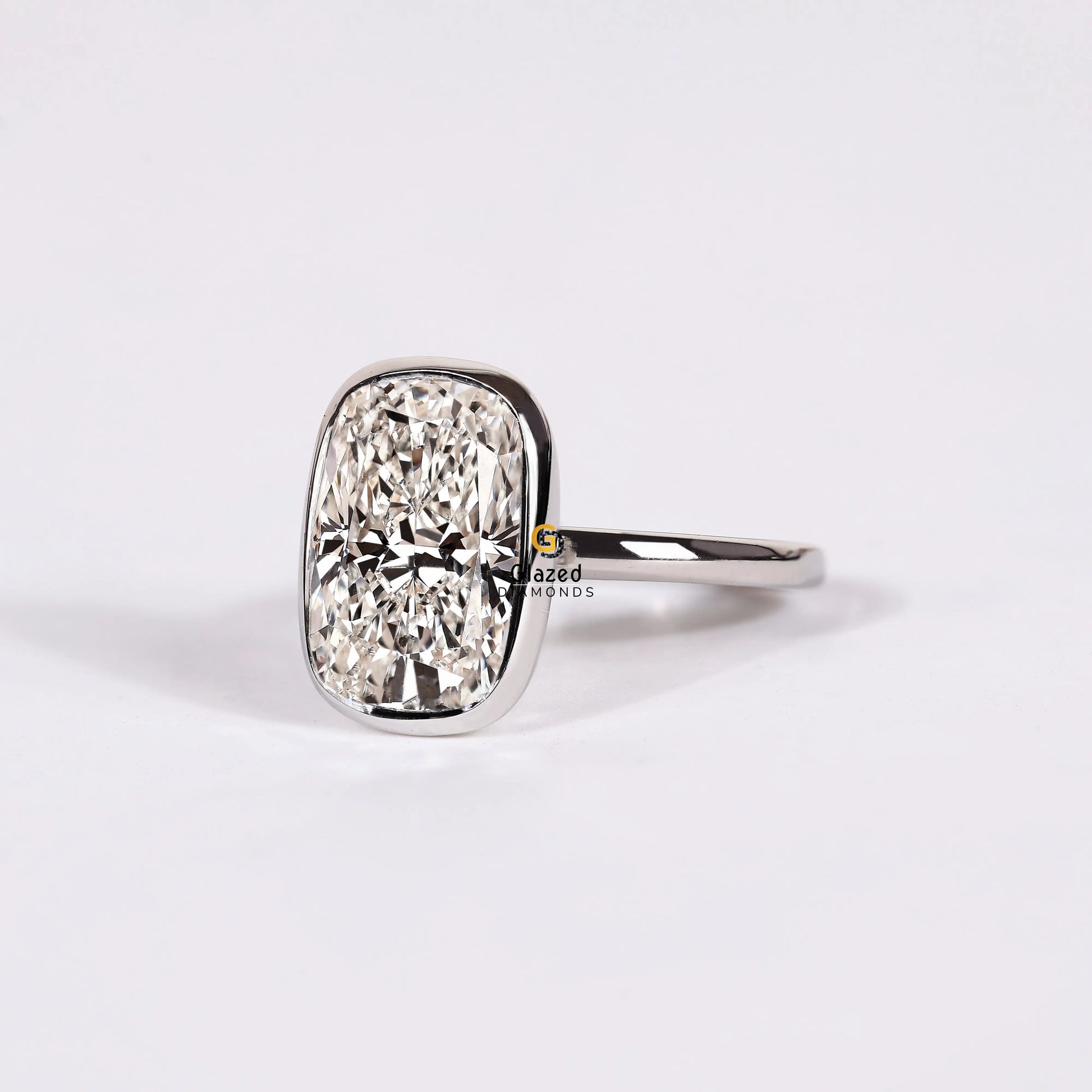 5CT Elongated Cushion Cut Wedding Ring