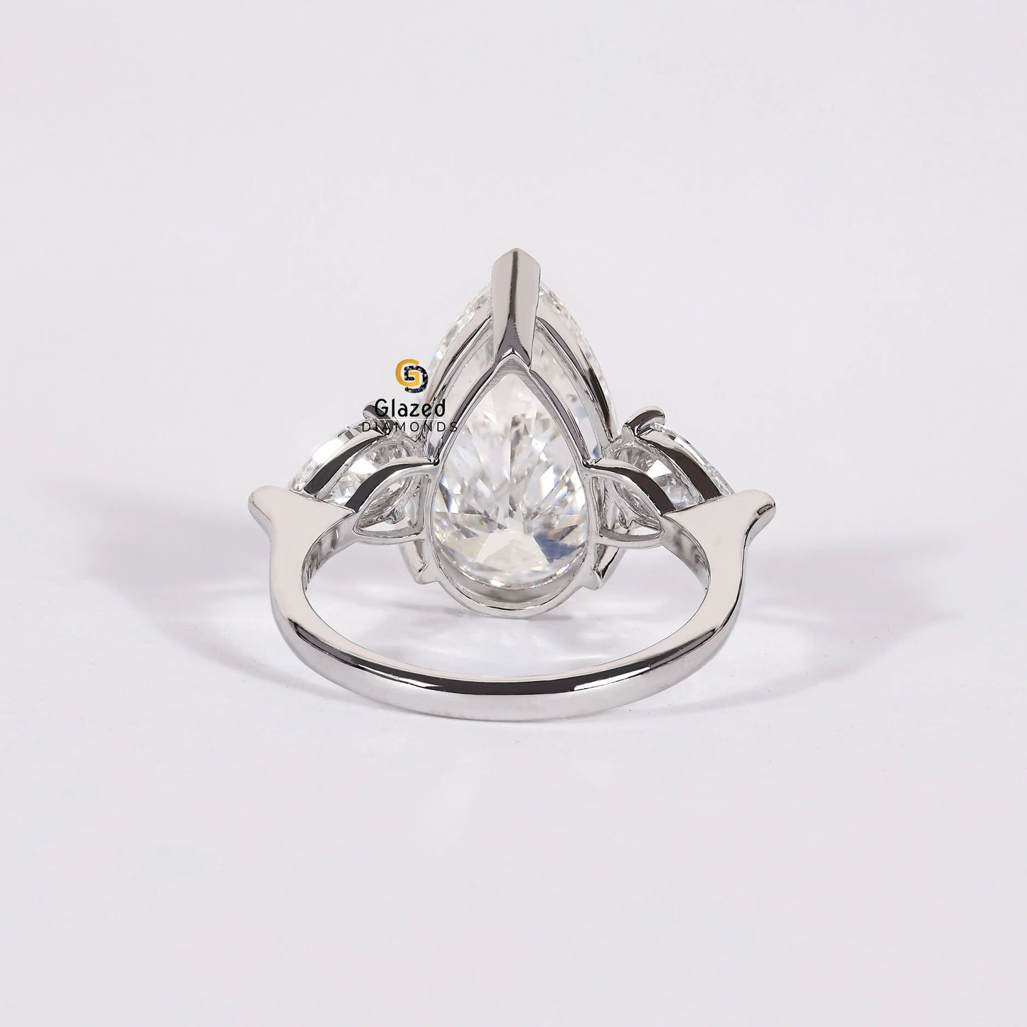 5CT Lab Grown Pear Wedding Ring