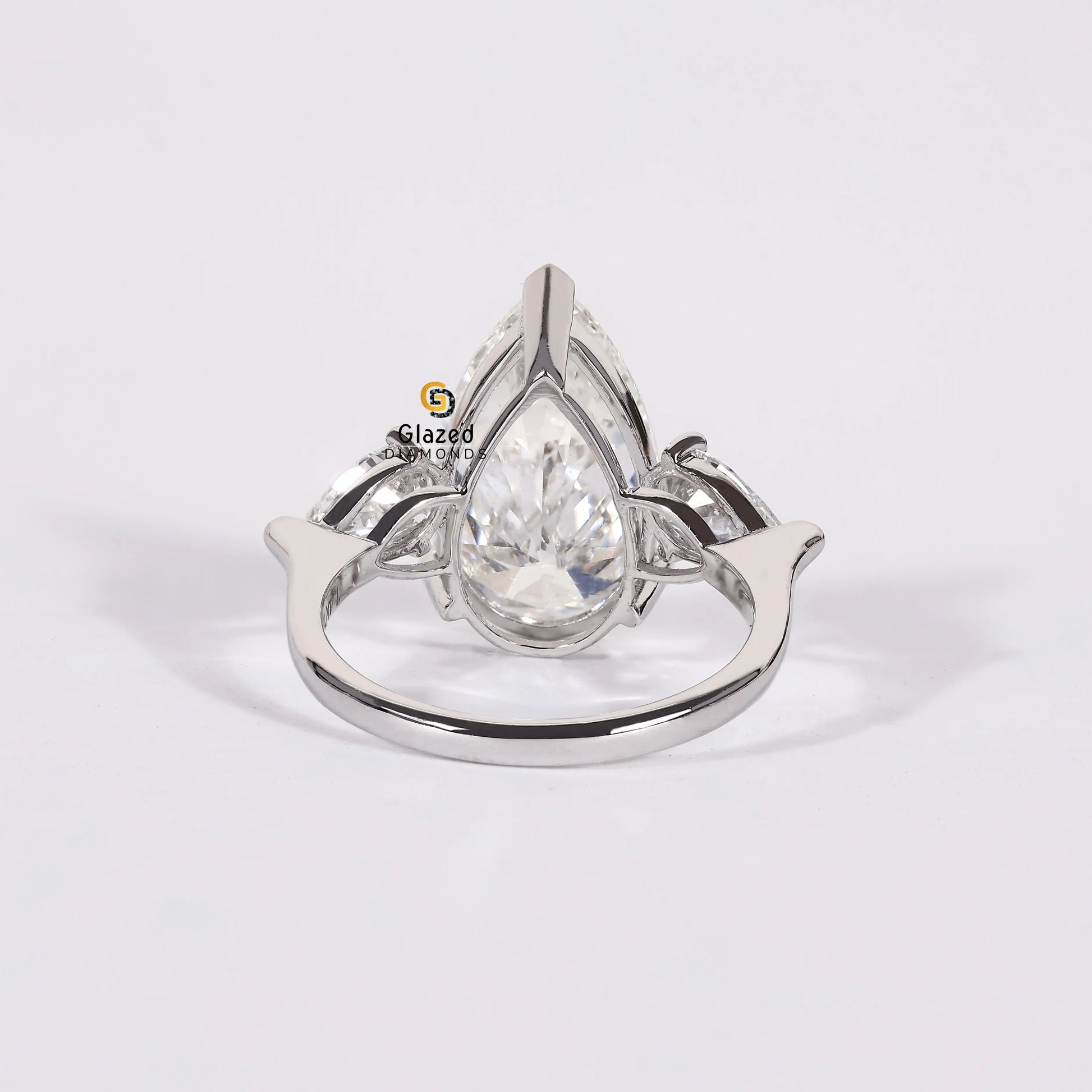 5CT Lab Grown Pear Wedding Ring