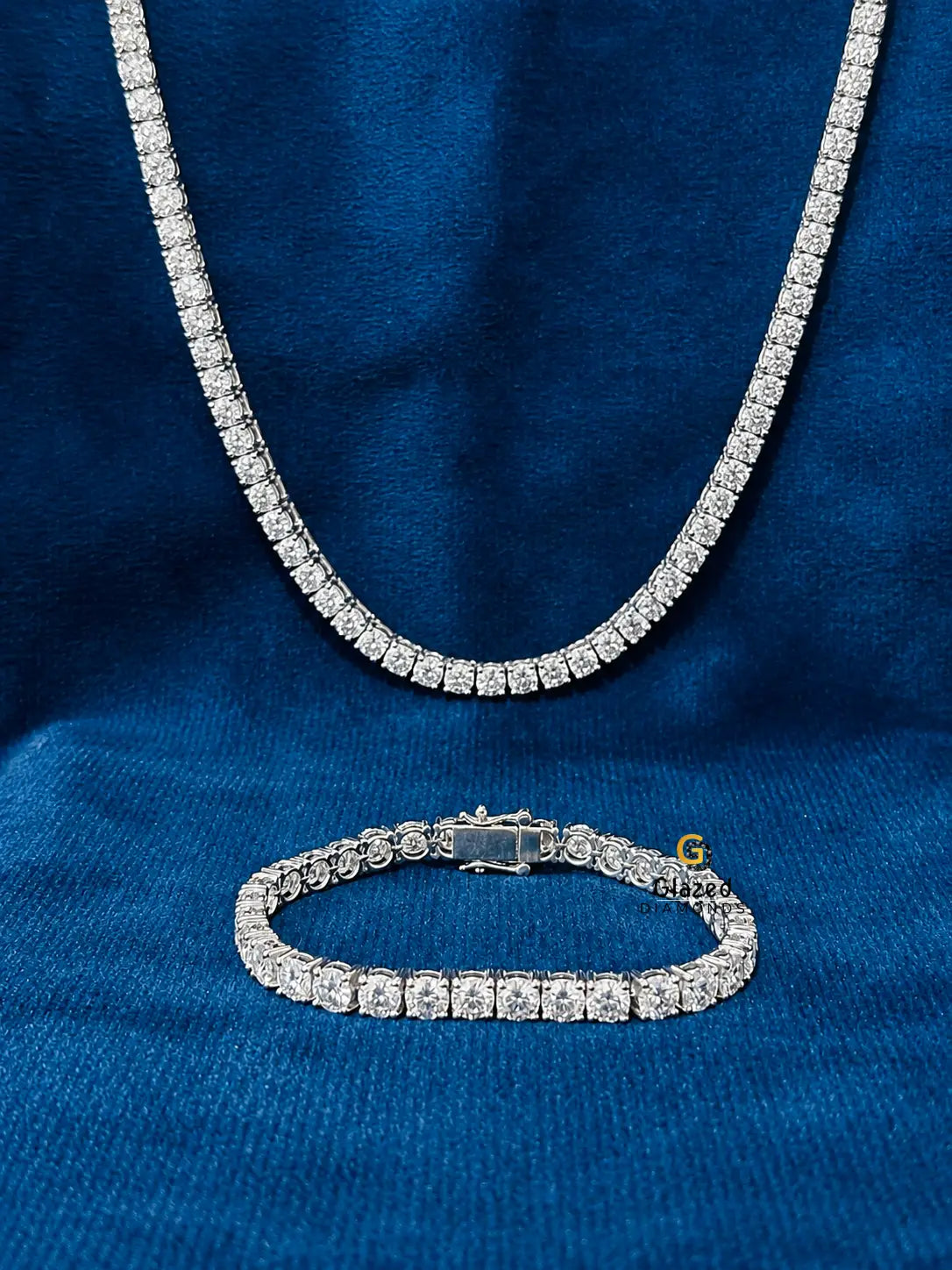 5MM Moissanite Tennis Chain and Bracelet Combo For Unisex