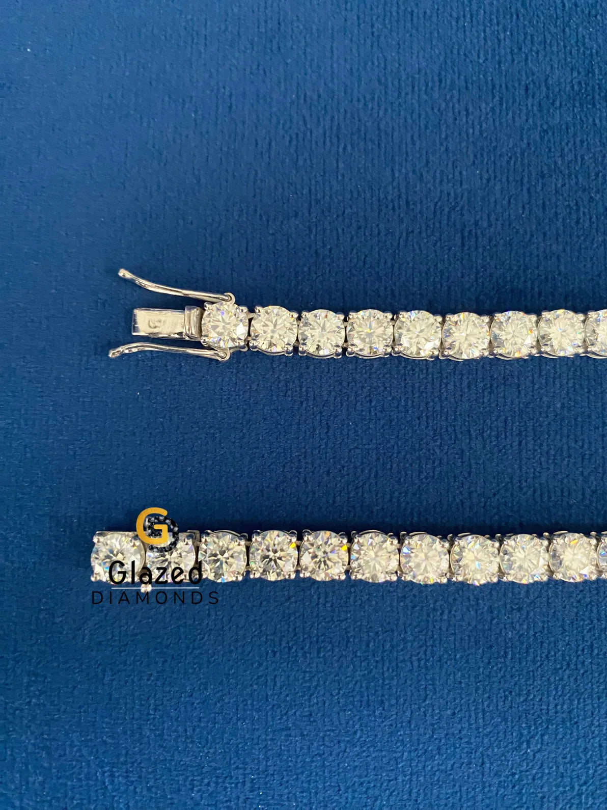 5MM Round Moissanite Tennis Link Hip Hop Chain