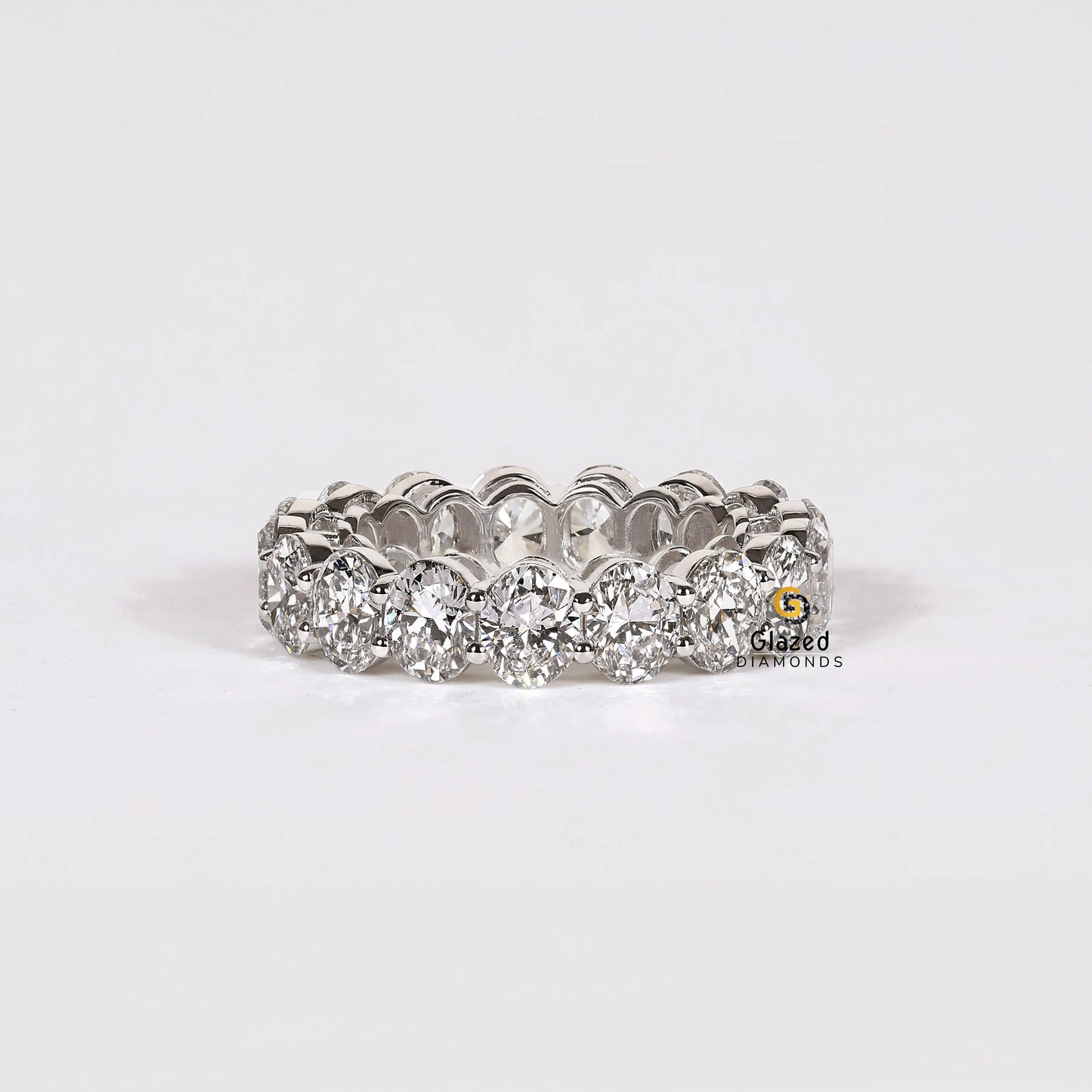 6.5 CT Oval Cut Full Eternity Wedding Band For Women