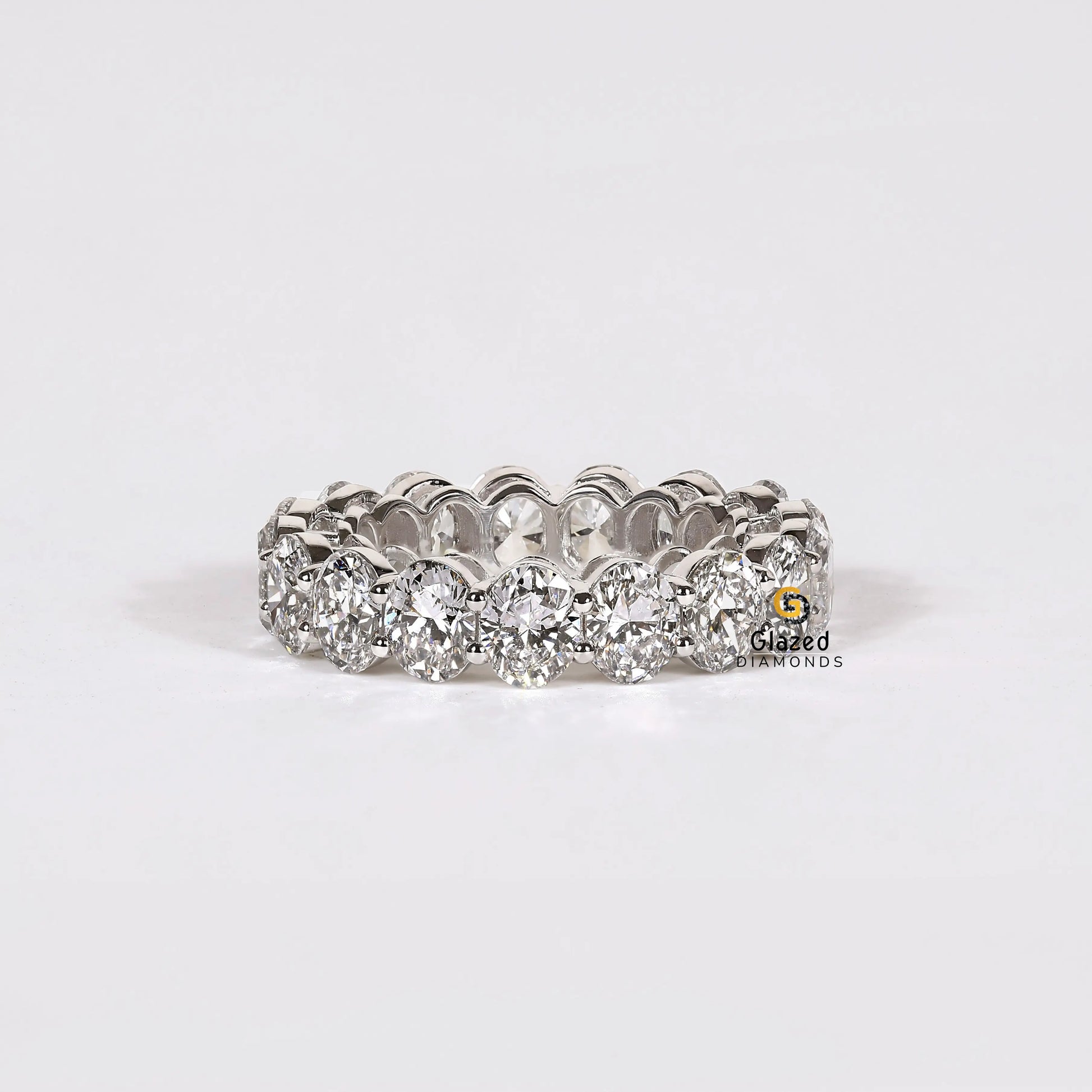 6.5 CT Oval Cut Full Eternity Wedding Band For Women