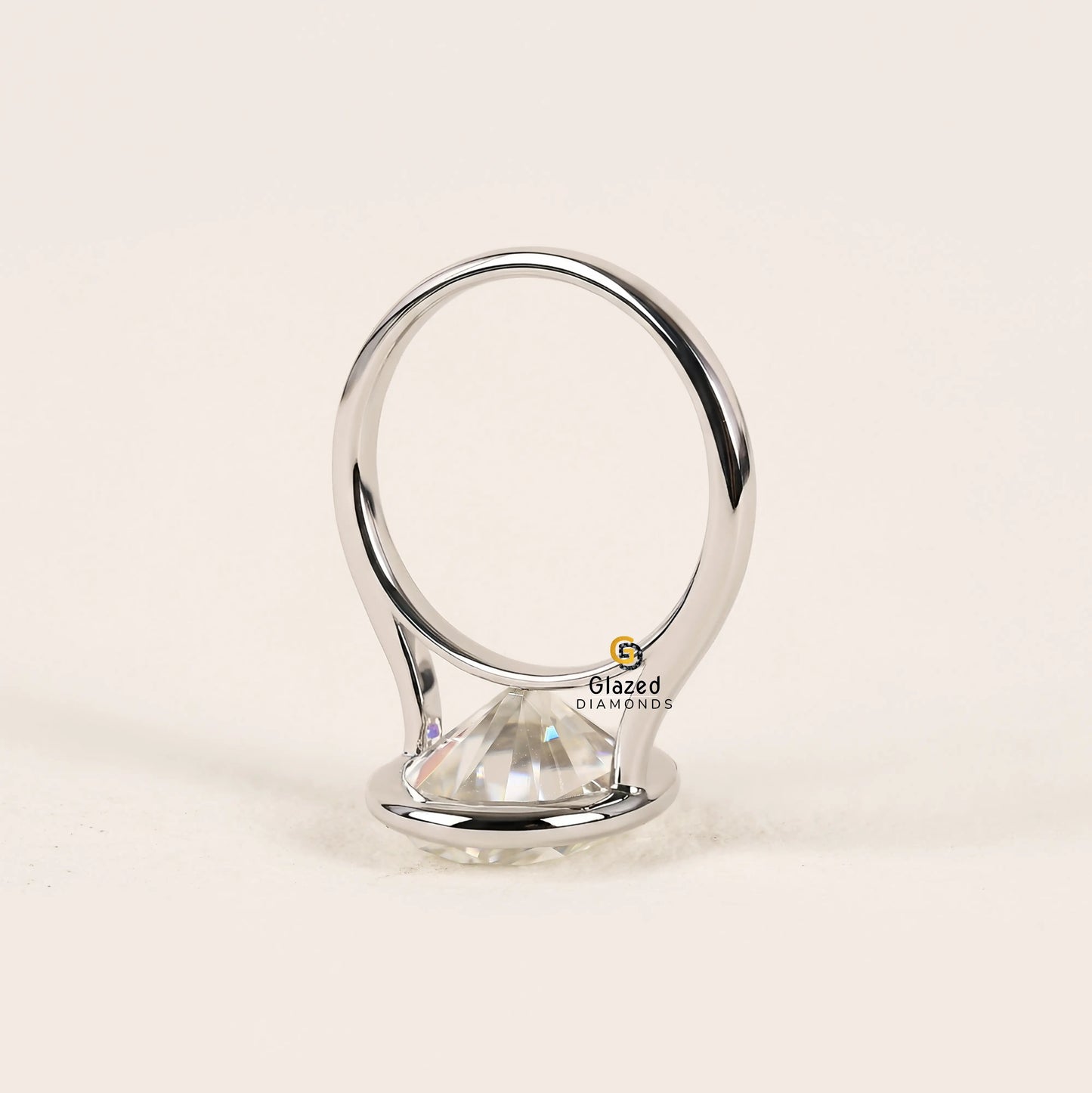 6CT Bezel Set Diamond Engagement Ring