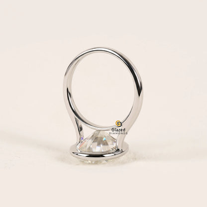 6CT Bezel Set Diamond Engagement Ring