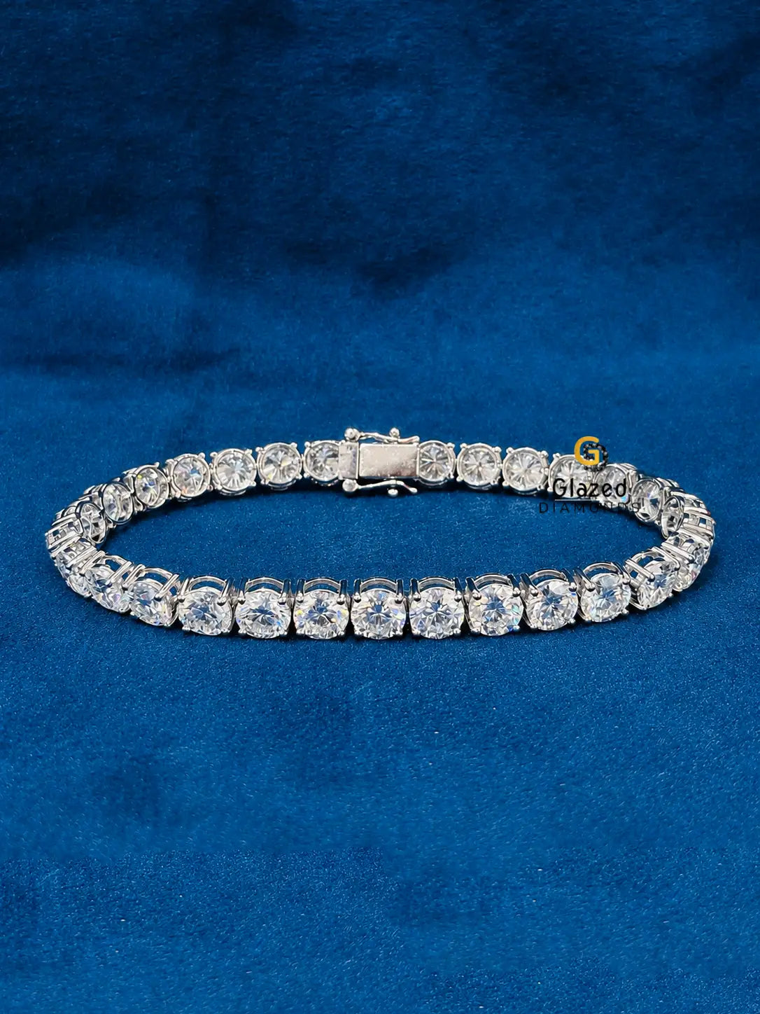 6MM Moissanite Round Cut Bracelet and Chain Combo