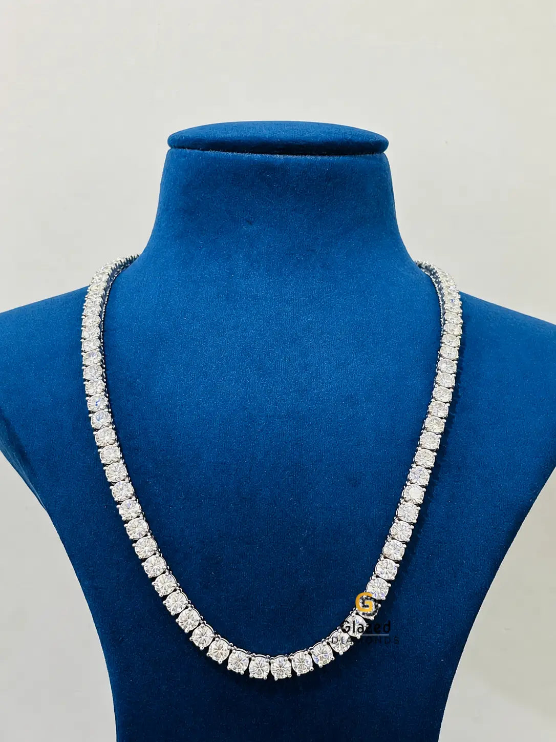 6MM Moissanite Round Cut Bracelet and Chain Combo For Unisex