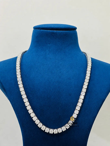 6MM Moissanite Round Cut Bracelet and Chain Combo For Unisex