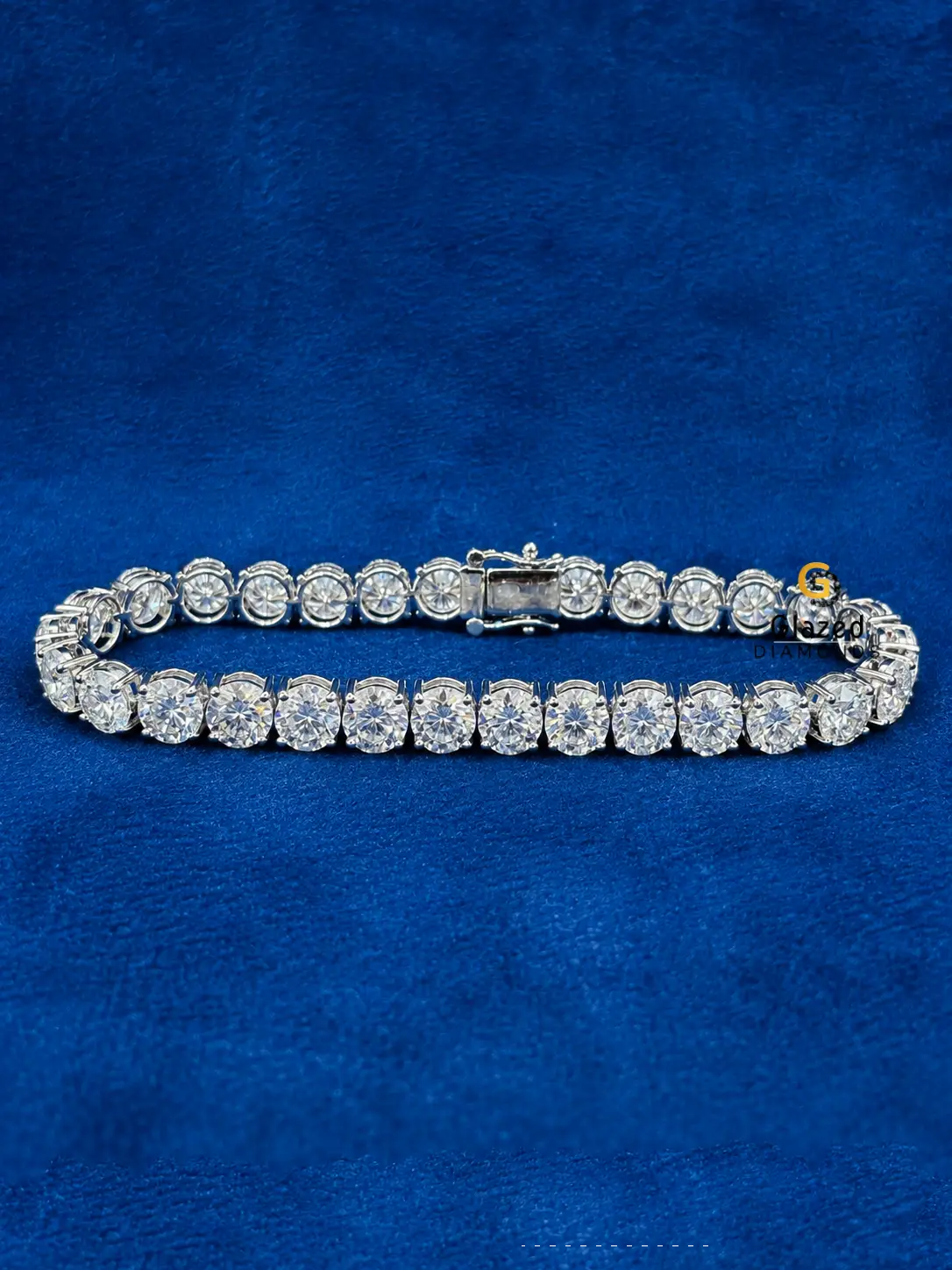 6MM Moissanite Round Cut Bracelet and Tennis Chain Combo 
