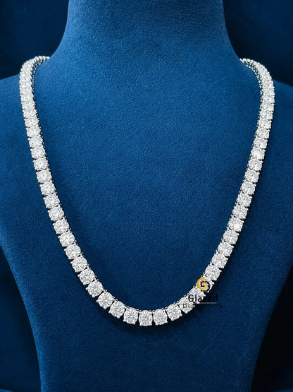 6MM Round Cut Moissanite Tennis Chain And Bracelet Combo For Unisex