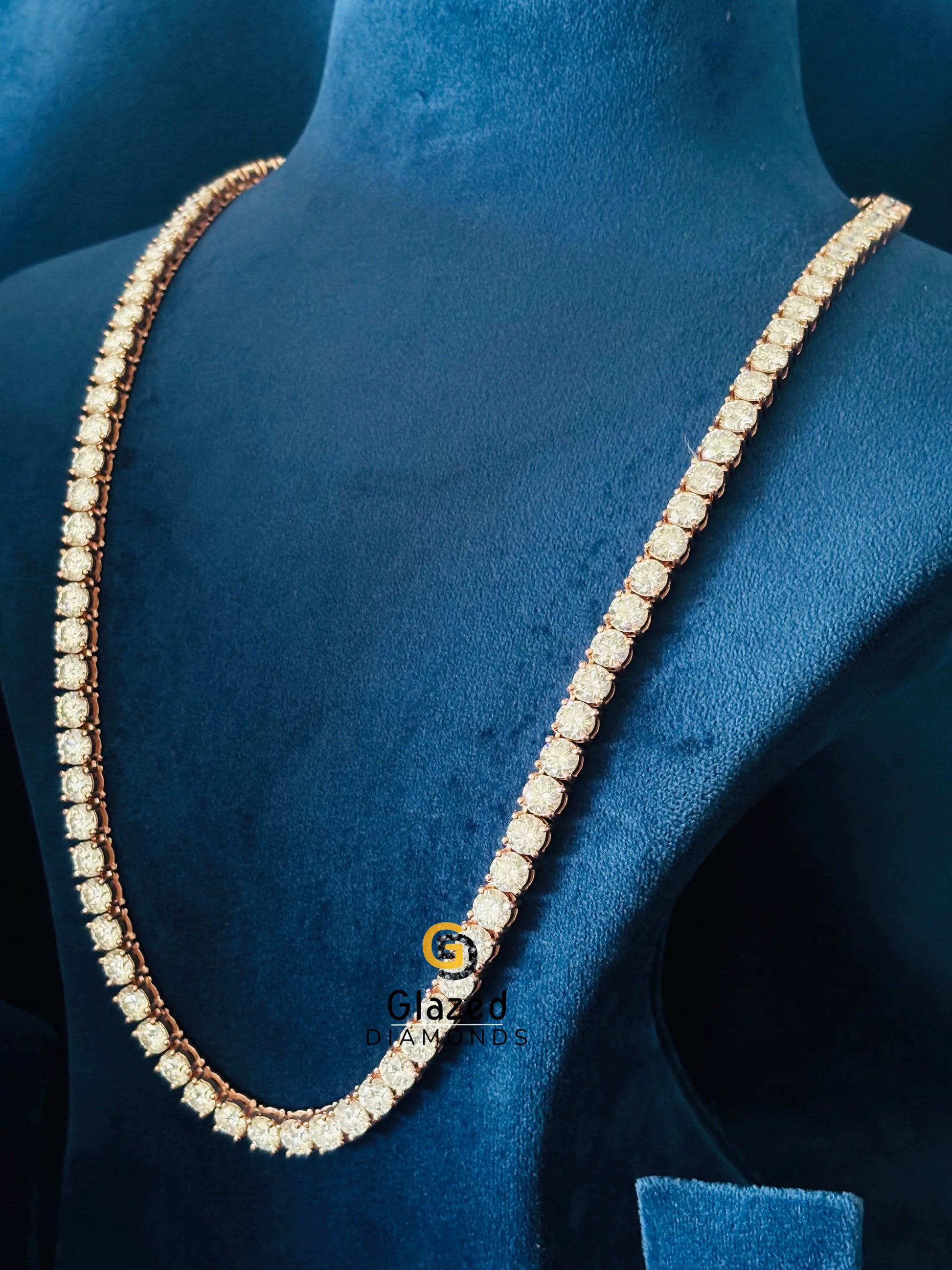 6MM Round Tennis Moissanite Hip Hop Chain For Women