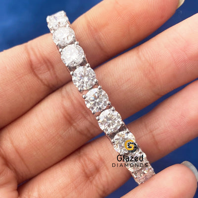 6MM Tennis Link Round VVs Moissanite Hip Hop Bracelet