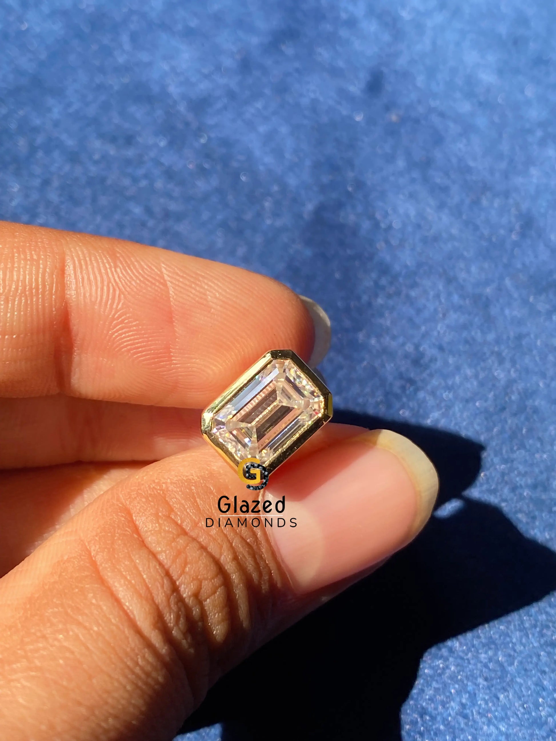 6TCW Emerald Cut Moissanite Stud Earrings 