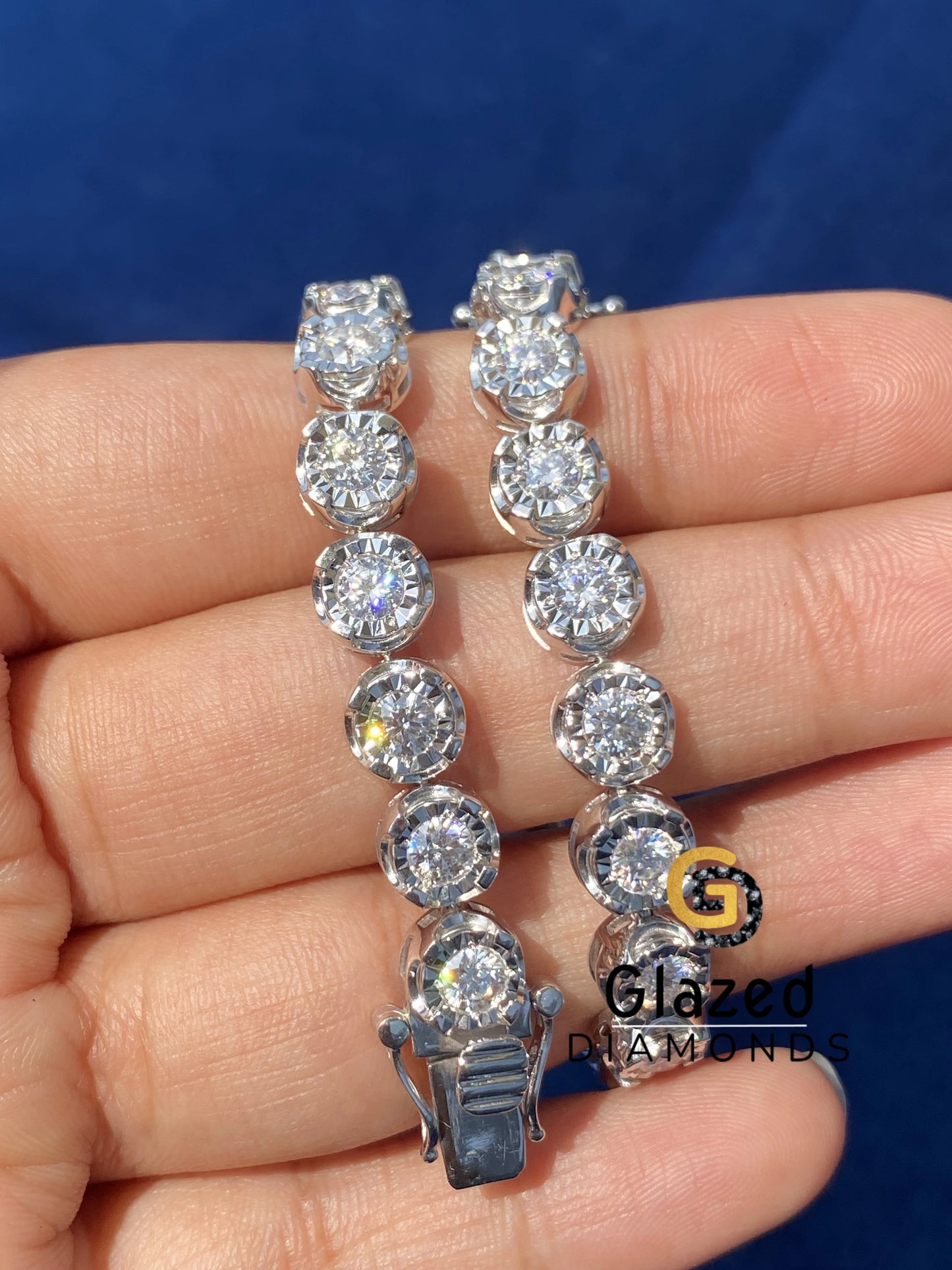 7MM 925 Silver Moissanite Bracelet