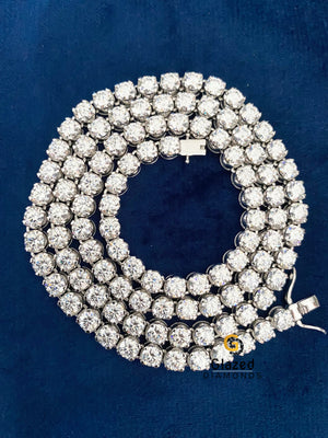 7MM Round Cut VVS1 Moissanite Chain
