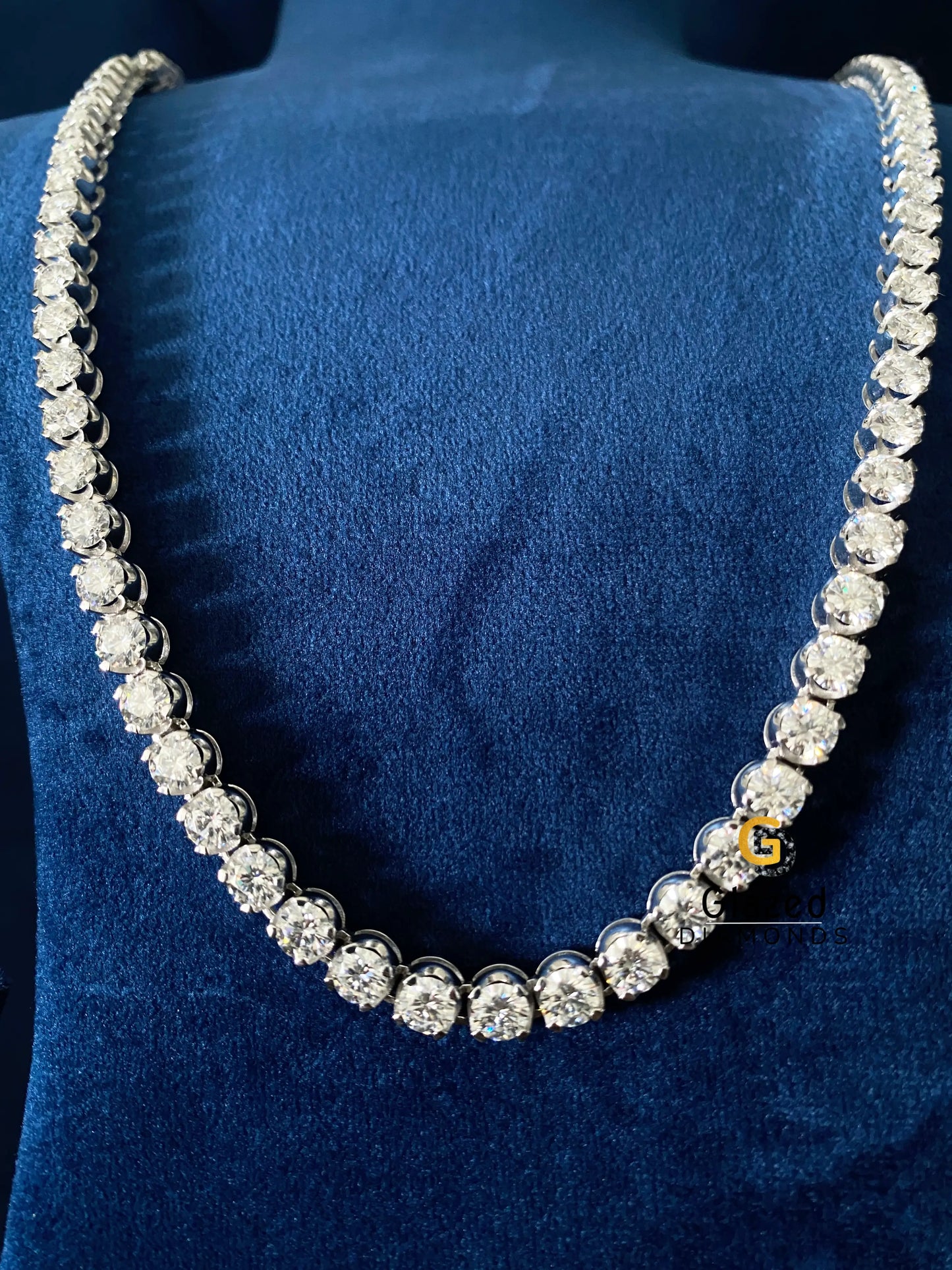 7MM Round Cut VVS1 Moissanite Chain For Men