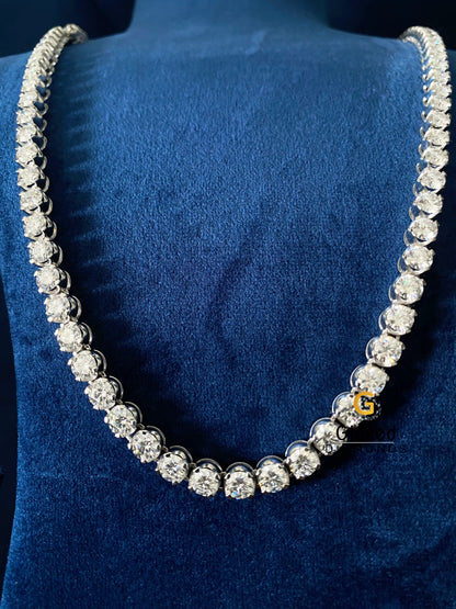 7MM Round Cut VVS1 Moissanite Chain For Men