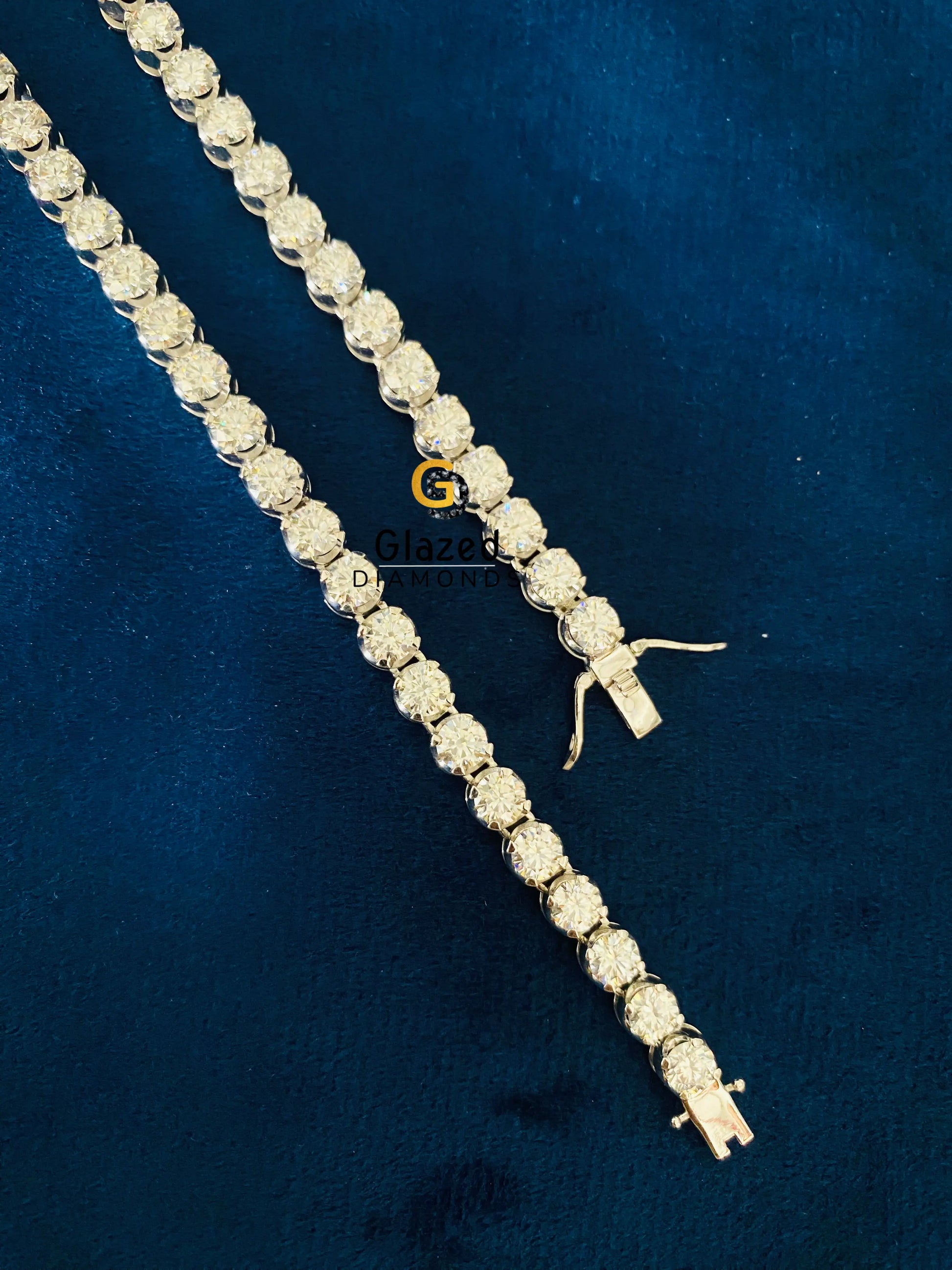 7MM Round Cut VVS1 Moissanite Tennis Chain