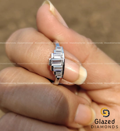 7 Stone Baguette Platinum Ring