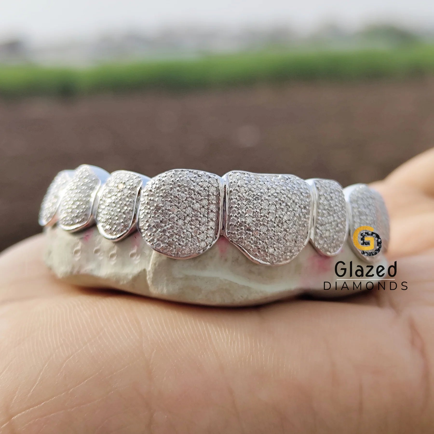 8 top 8 Bottom Diamond Grillz for Men