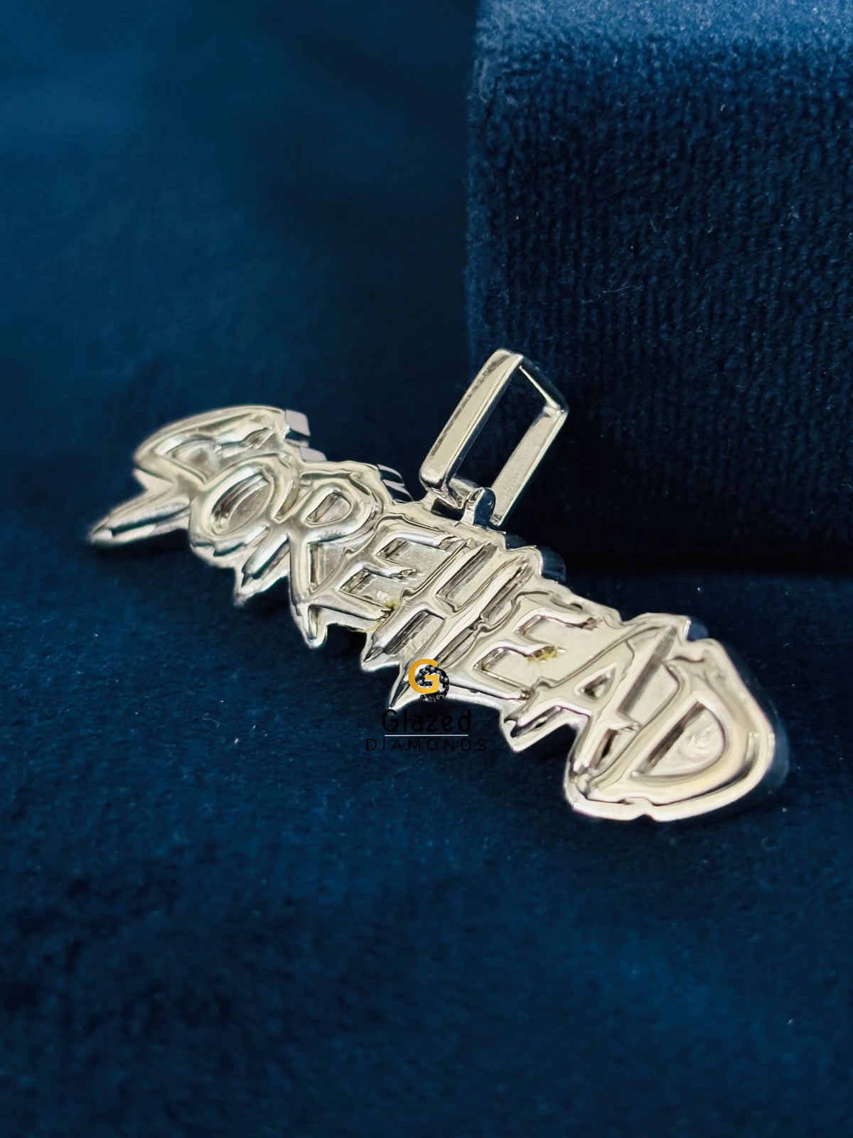 Solid 925 Sterling Silver Initial Letter Moissanite Pendant