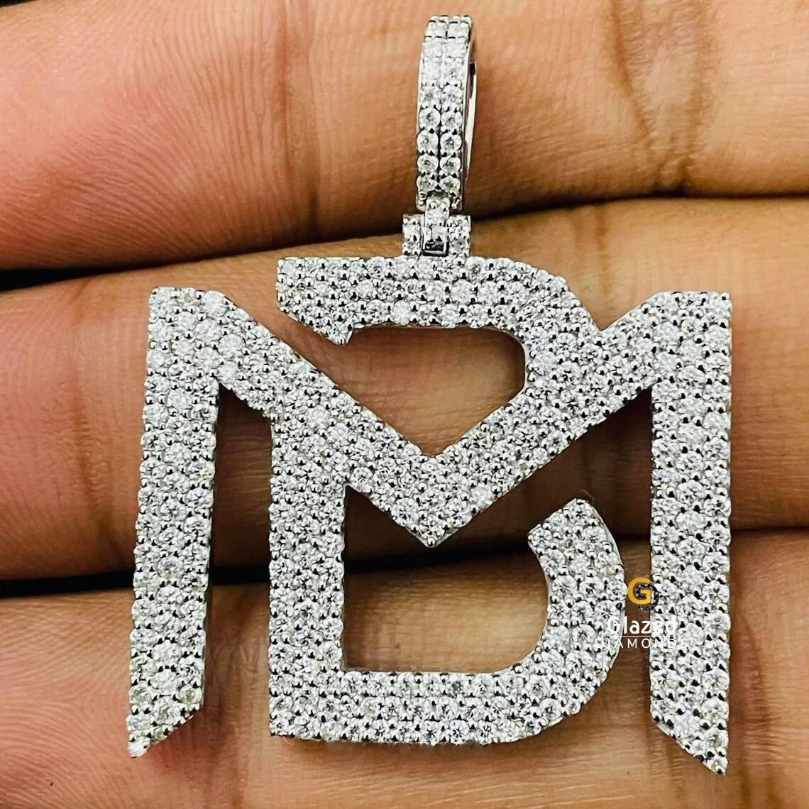 Hip Hop Moissanite Diamond Custom Logo Pendant