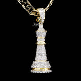 Bust Down Moissanite Diamond Chess Queen Shape Iced Out Pendant