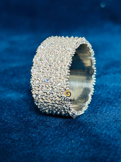 Upside Down Setting Round Cut Moissanite Reverse Band