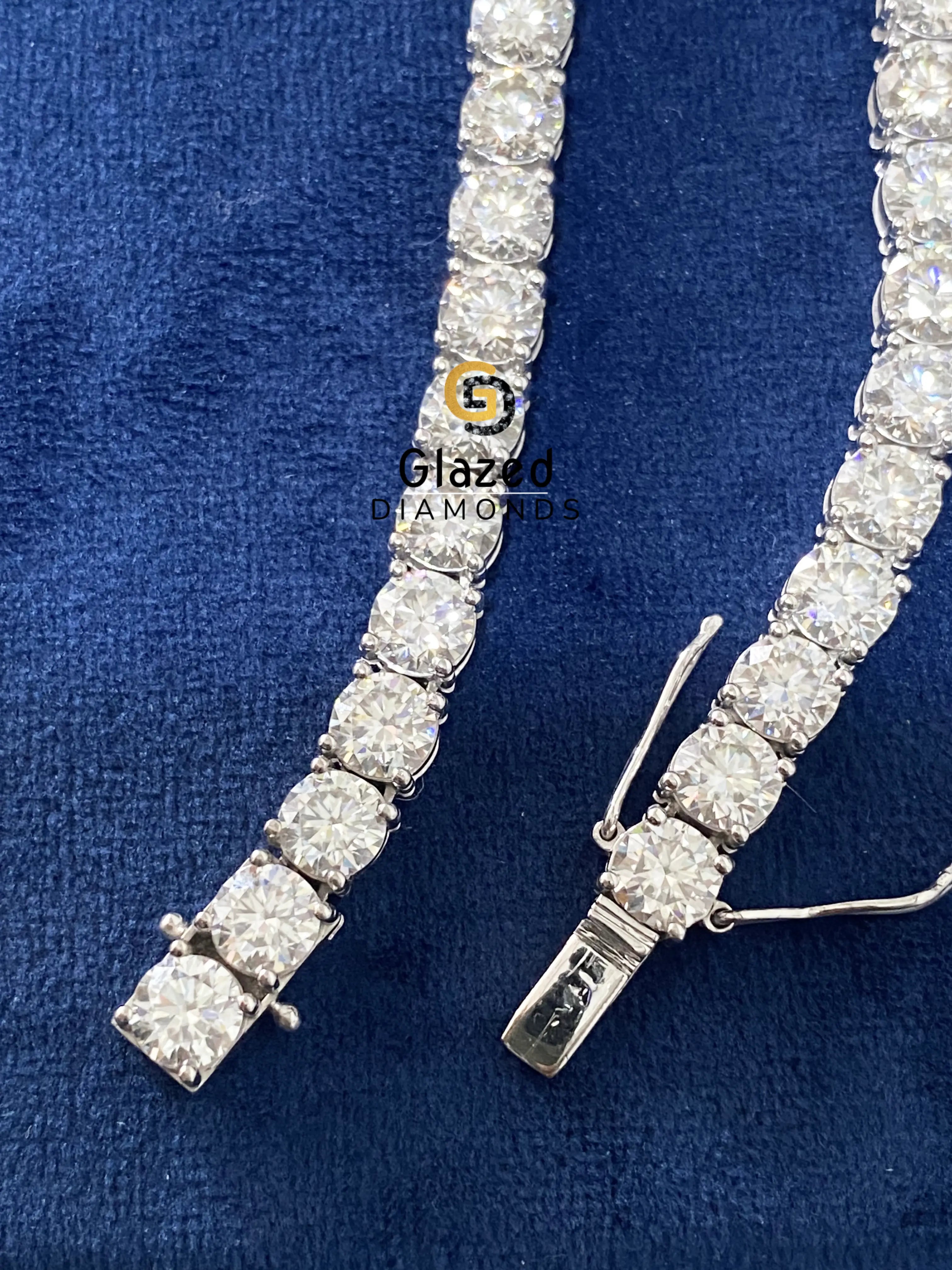 5MM Unisex Round Moissanite Tennis Chain Necklaces