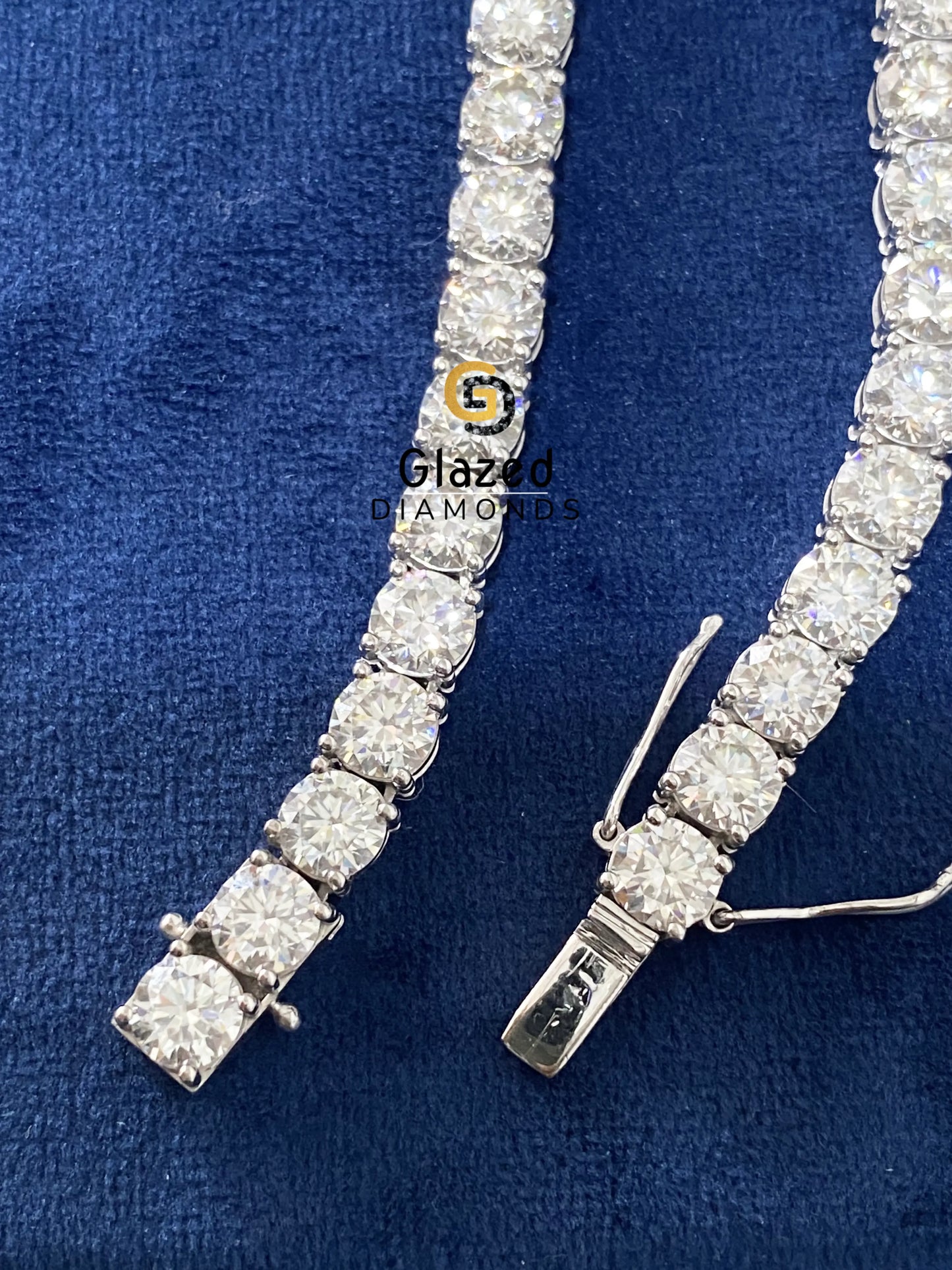 5MM Unisex Round Moissanite Tennis Chain Necklaces