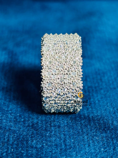 Upside Down Setting Round Cut Moissanite Reverse Band