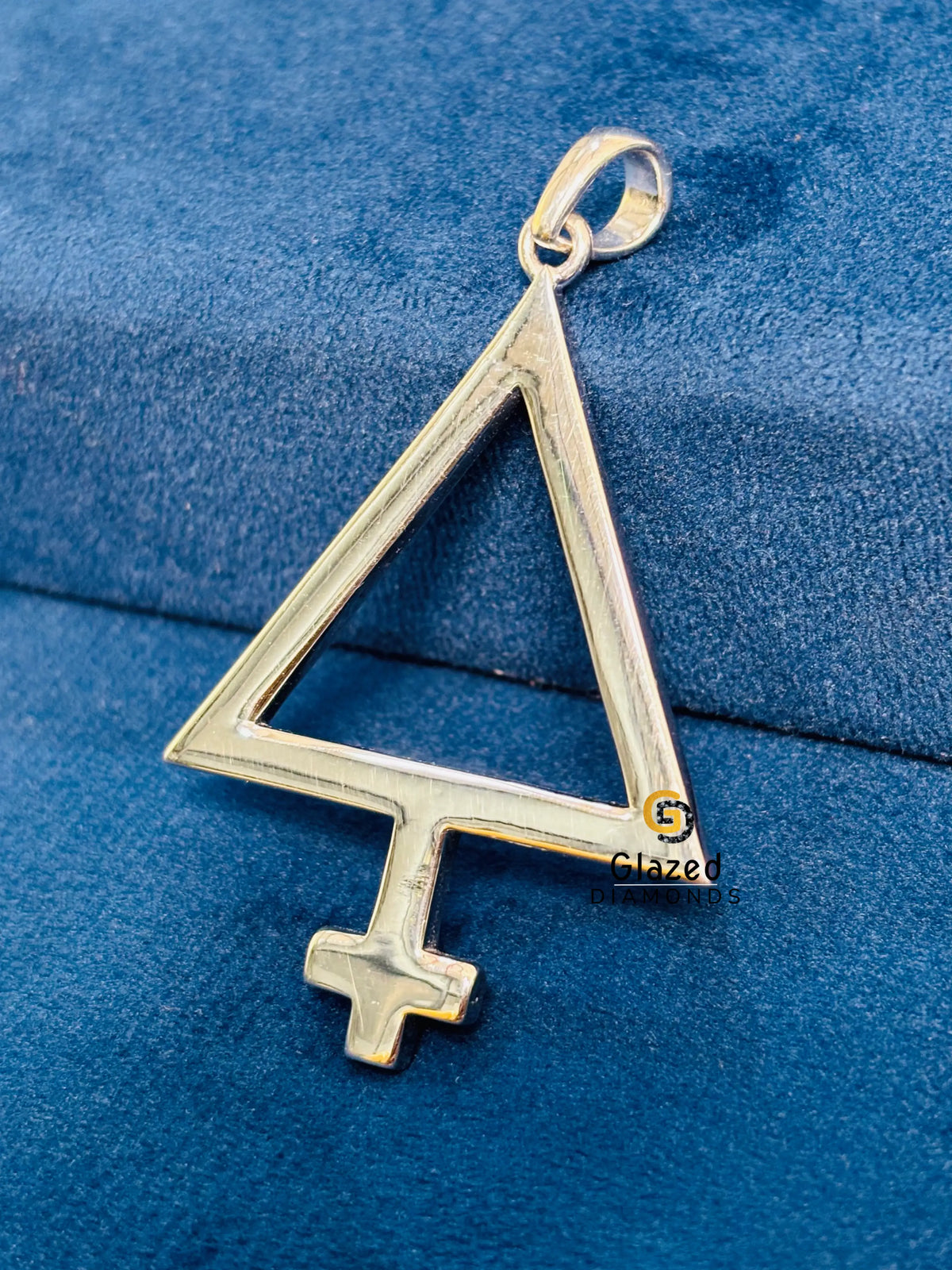 Unisex Custom Alchemy Sulfur Pendant in 925 Sterling Silver