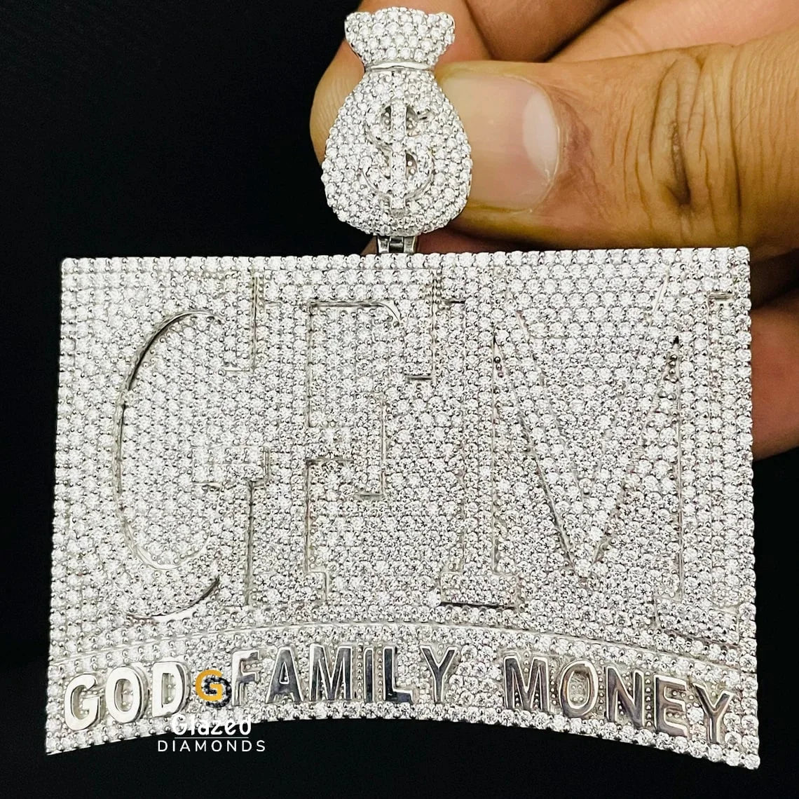 Custom VVS Moissanite Fully Iced Out Letter Pendant