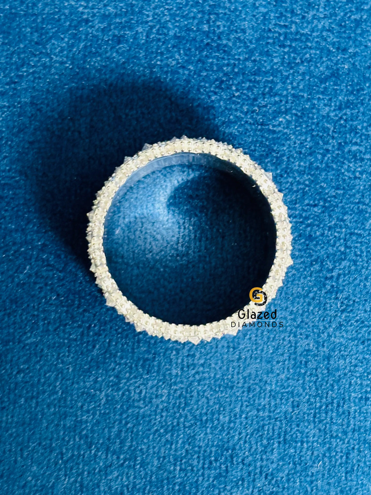 Upside Down Setting Round Cut Moissanite Reverse Band